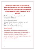 BMTCN EXAM NEWEST 2026&colon; 850 REAL TEST BANK QUESTIONS & VERIFIED ANSWERS &vert; PASS YOUR TRANSPLANT & CELLULAR THERAPY CERTIFICATION FIRST TRY&NewLine;&NewLine;