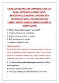 CHSP EXAM NEWEST 2026&colon; 850 REAL TEST BANK QUESTIONS & VERIFIED ANSWERS &vert; PASS YOUR CERTIFIED HEALTHCARE SAFETY PROFESSIONAL EXAM ON THE FIRST TRY&NewLine;&NewLine;