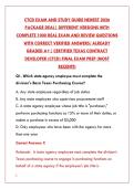CTCD EXAM NEWEST 2026&colon; 1000 REAL TEST BANK QUESTIONS & VERIFIED ANSWERS &vert; PASS YOUR CERTIFIED TEXAS CONTRACT DEVELOPER EXAM FIRST TRY&NewLine;&NewLine;