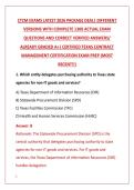CTCM EXAM NEWEST 2026&colon; 200 REAL TEST BANK QUESTIONS & VERIFIED ANSWERS &vert; PASS YOUR CERTIFIED TEXAS CONTRACT MANAGER CERTIFICATION FIRST TRY&NewLine;&NewLine;