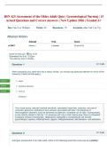 BSN 425 Assessment of the Older Adult Quiz &vert; Gerontological Nursing &vert; 15 Actual Questions and Correct Answers &vert; New Update 2026 &vert; Graded A&plus;