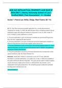 JURI 645 INTELLECTUAL PROPERTY LAW QUIZ IP 2026&sol;2027 &vert; Liberty University School of Law &vert; Verified Q&A &vert; Pass Guaranteed - A&plus; Graded&NewLine;&NewLine;