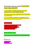 COMMUNITY DENTAL HYGIENE II EXAM READY STUDY GUIDE 2026&sol;2027 WITH VERIFIED QUESTIONS AND CORRECT ANSWERS &vert;&vert; COMPLETE BOARD REVIEW