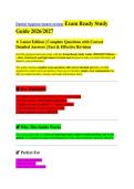 DENTAL HYGIENE BOARD REVIEW EXAM READY STUDY GUIDE 2026&sol;2027 ACCURATE QUESTIONS WITH VERIFIED ANSWERS &vert;&vert; COMPLETE EXAM PREPARATION