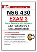 NSG 430 Exam 3 &lpar;PDF&rpar; &vert; &lpar;2026&rpar; Adult Health Questions &vert; Med-Surg Nursing