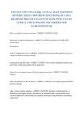 WGU D115 Unit 7 Exam Advanced Pathophysiology Questions and Answers Study Guide