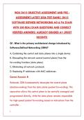 WGU D415 EXAM NEWEST 2026&colon; 300 REAL TEST BANK QUESTIONS & VERIFIED ANSWERS &vert; PASS YOUR SOFTWARE DEFINED NETWORKING OA & PA FIRST TRY&NewLine;&NewLine;