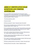 AMMO 67 CERTIFICATION EXAM QUESTIONS AND VERIFIED ANSWERS 2026&period;pdf&NewLine;&NewLine;