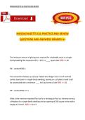 Massachusetts CSL Practice and Review Questions and Answers Graded A&plus; Complete Exam Preparation and Study Guide