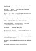 RNA Transcription and Translation Final Exam &ndash; Protein Synthesis Comprehensive Study Guide & Review Material