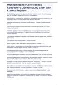 Michigan Residential Builder License Exam Questions & Answers &vert; Contractor Study Exam Guide