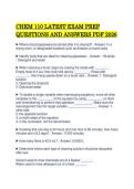 CHEM 110 LATEST EXAM PREP QUESTIONS AND ANSWERS PDF 2026&period;&NewLine;&NewLine;