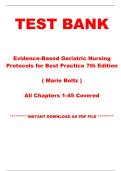 Test Bank- Evidence-Based Geriatric Nursing Protocols for Best Practice 7th Edition &lpar; Marie Boltz &rpar; All Chapters 1-45 &vert; Instant PDF Download