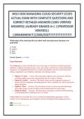 WGU C838 MANAGING CLOUD SECURITY &lpar;CCSP&rpar; ACTUAL EXAM WITH COMPLETE QUESTIONS AND CORRECT DETAILED ANSWERS &lpar;100&percnt; VERIFIED ANSWERS&rpar; &vert;ALREADY GRADED A&plus;&vert; &vert;&vert;PROFESSOR VERIFIED&vert;&vert; &vert;&vert;BRANDNEW&excl;&excl;&excl;&vert;&vert;2026&sol;2027&excl;&excl;&excl;&excl;&excl;&excl;&excl;&excl;&excl;&excl;&excl;&excl;&excl;&excl;&excl;&excl;&excl;&excl;&excl;&excl;&excl;&excl;