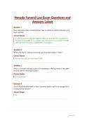 Nevada Funeral Law Exam Questions and Answers Latest&period;