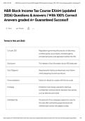 H&R Block Income Tax Course EXAM &lpar;updated 2026&rpar; Questions & Answers &vert; With 100&percnt; Correct Answers graded A&plus; Guaranteed Success&excl;&excl;&NewLine;&NewLine;