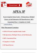 APEA 3P Exam Study Guide&colon; 186 Q&As with Rationales &vert; NP Board Review&NewLine;&NewLine;