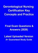 Gerontological Nursing Certification PDF &vert; Key Concepts&comma; Practice Questions & Exam Prep Guide