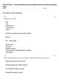 NSG 312 Exam 1 &ndash; Nursing Health Assessment Midterm Review Questions and Study Guide