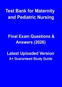 Test Bank for Maternity & Pediatric Nursing PDF &vert; NCLEX Practice Questions&comma; Rationales & Exam Prep