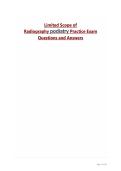Limited Scope of Radiography podiatry Practice Exam Questions and Answers