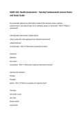 NURS 220&colon; Health Assessment &ndash; Nursing Fundamentals Lecture Notes and Study Guide