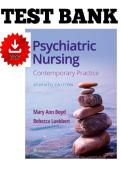Full Test Bank for Psychiatric Nursing&colon; Contemporary Practice 7th Edition by Mary Ann Boyd and Rebecca Luebbert &lpar;2026&rpar; Complete Chapter-by-Chapter Coverage Verified Questions & Correct Answers Detailed Rationales &sol; Explanations Nursing Undergraduate & Gra