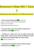 Rasmussen College MDC 1 Exam Questions and Answers Verified A&plus; Study Guide&NewLine;