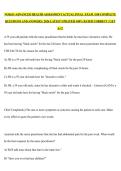 NUR631-ADVANCED HEALTH ASSESSMENT ACTUAL FINAL  EXAM  &vert;100 COMPLETE QUESTIONS AND ANSWERS &vert; 2026 LATEST UPDATED&vert; 100&percnt; RATED CORRECT &vert; GET A&plus;&excl;&excl;