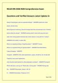 NCLEX-RN 2026 NGN Comprehensive Exam&NewLine;Questions and Verified Answers Latest Update A&plus;