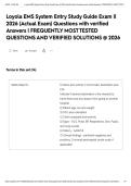Loyola EMS System Entry Study Guide Exam &vert;&vert; 2026 &lpar;Actual Exam&rpar; Questions with verified Answers &vert; FREQUENTLY MOST TESTED QUESTIONS AND VERIFIED SOLUTIONS &commat; 2026&NewLine;&NewLine;