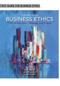 Test Bank For Business Ethics Ethical Decision Making and Cases&comma; 13th Edition By O&period; C&period; Ferrell&comma; John Fraedrich & Ferrell -All Chapters 1-12 &comma; New update