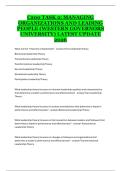 WGU C200 Managing Organizations and Leading People &ndash; Task 2 Study Guide&comma; Framework & Preparation Notes