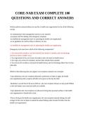 CORE-NAB Exam Complete 100 Questions and Correct Answers Graded A&plus;