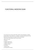 PRINCIPLES OF FUNCTIONAL MEDICINE LATEST ACTUAL EXAM QUESTIONS AND CORRECT ANSWERS &lpar;VERIFIED ANSWERS&rpar; 