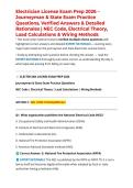 Electrician License Exam Prep 2026 &ndash; Journeyman & State Exam Practice Questions&comma; Verified Answers & Detailed Rationales &vert; NEC Code&comma; Electrical Theory&comma; Load Calculations & Wiring Methods