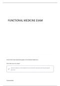 PRINCIPLES OF FUNCTION MEDICINE FINAL REVIEW QUESTIONS AND CORRECT ANSWERS 