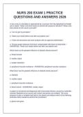 NURS 200 EXAM 1 PRACTICE QUESTIONS AND ANSWERS 2026