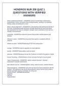 HONDROS NUR 200 QUIZ 1 QUESTIONS WITH VERIFIED ANSWERS