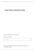 FUNCTIONAL MEDICINE QUESTIONS AND CORRECT ANSWERS &lpar;VERIFIED ANSWERS&rpar; &vert;ALREADY GRADED A&plus;