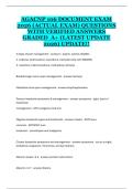 AGACNP 106 Advanced Practice Nursing &ndash; Exam Study Guide 2025 &ndash; Practice Questions and Review Material