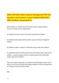 WGU C724 Information Systems Management PRE-Test&NewLine;Questions and Answers &vert; Latest Updated 2026&sol;2027 &vert;&NewLine;100&percnt; Verified &vert; Guaranteed A&plus;&period;