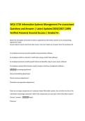WGU C724 Information Systems Management Pre assessment&NewLine;Questions and Answers &vert; Latest Updated 2026&sol;2027 &lpar;100&percnt;&NewLine;Verified Answers&rpar; Assured Success &vert; Graded A&plus;&period;