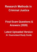 Research Methods in Criminal Justice &vert; Complete Study Guide & Revision Notes PDF