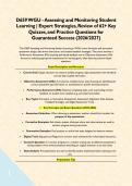 WGU - D659 PA &  OA BUNDLE&colon; ASSESSING AND MONITORING STUDENT LEARNING 2025 &vert; Q&A &vert; 100&percnt; CORRECT &vert; THE ULTIMATE GUIDE FOR YR&period; 2026&sol;2027 Study Ace Smart 