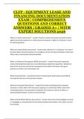 CLFP Equipment Lease and Financing Documentation Exam &ndash; Study Guide with Practice Questions and Expert Solutions