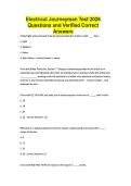 Electrical Journeyman Test 2026 Questions and Verified Correct Answers