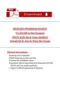 HESI RN PHARMACOLOGY  &NewLine;V3 EXAM &lpar;3 Set Exams&rpar; &NewLine;&lpar;NGN style Qs & Case studies&rpar;  &NewLine;Actual Qs & Ans to Pass the Exam