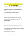 Journeyman Electrician Exam Questions and Correct Answers