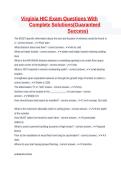 Virginia HIC Exam Questions with Complete Solutions Graded A&plus;&NewLine;